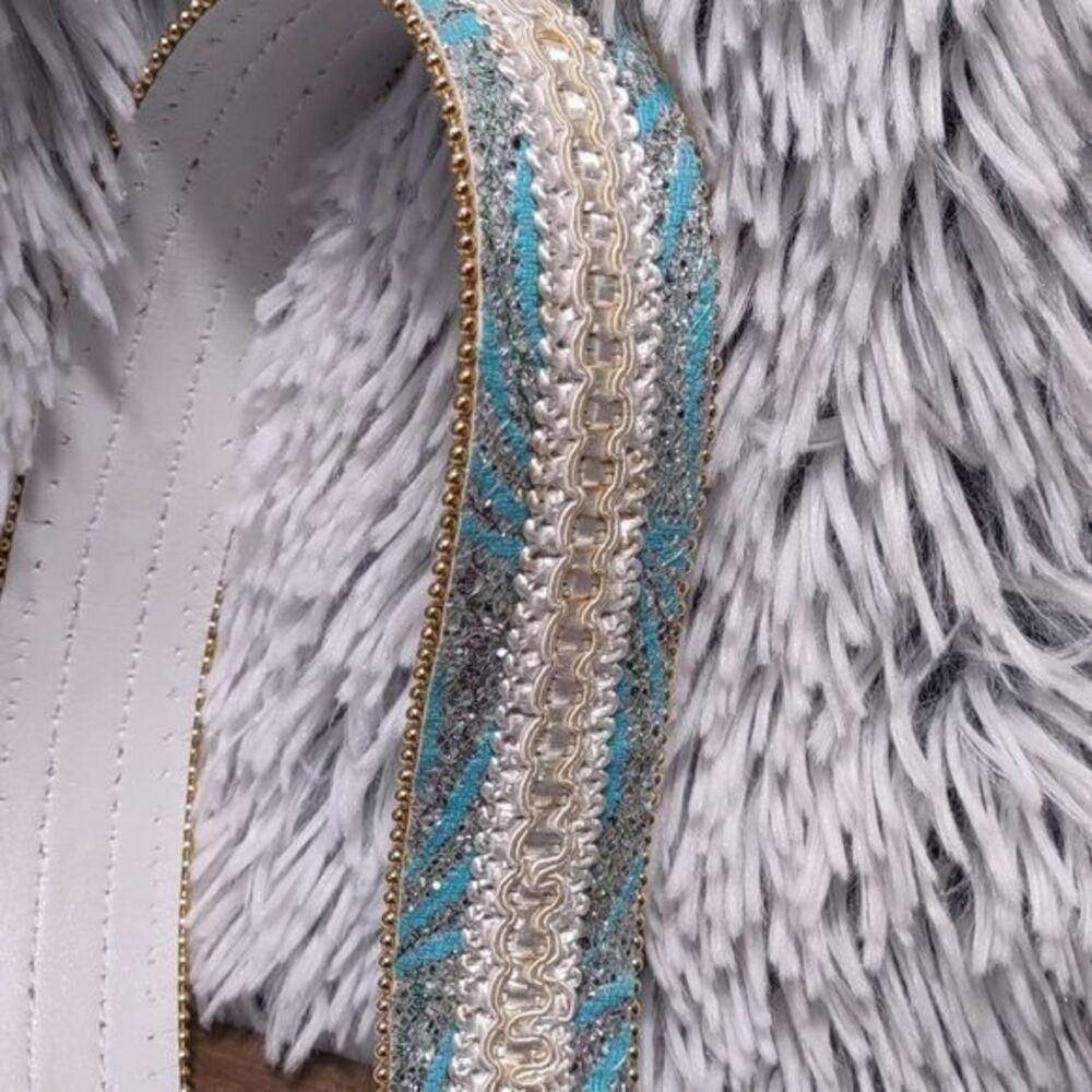 Blue Pearl Sparkle Statement Belt Unmarked - Picture 10 of 16
